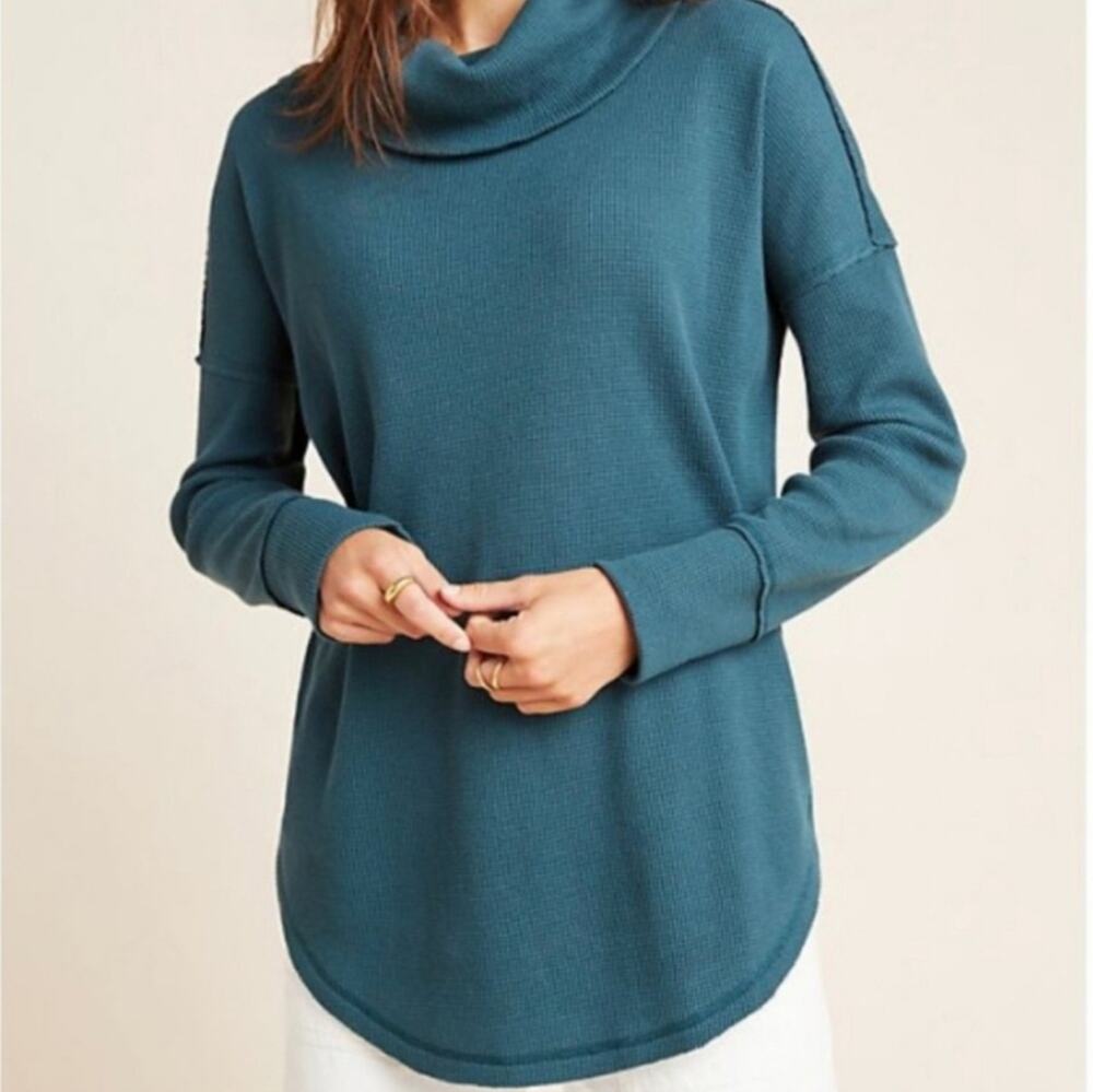Anthro Maeve Ainsley Ribbed Turtleneck Sweater